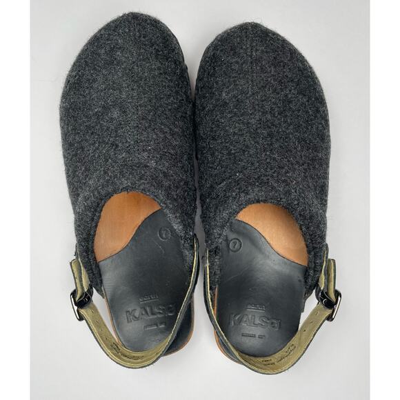 Kalso Earth Shoe Shanti Clog in Black Wool Women's Size 7 - Picture 2 of 8